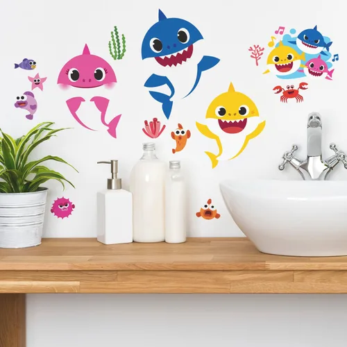 Miniatura 4 de RoomMates RMK4303SCS Baby Shark - Calcomanías de pared para despegar y pegar