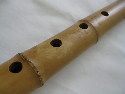 Miniatura 2 de 1.8 Matake Bamboo Shakuhachi D/F Instrumento pentatónico Zen Flauta de meditación