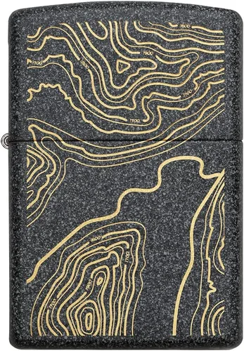 Miniatura 2 de Zippo Topo Map Design - Encendedor de bolsillo de piedra de hierro