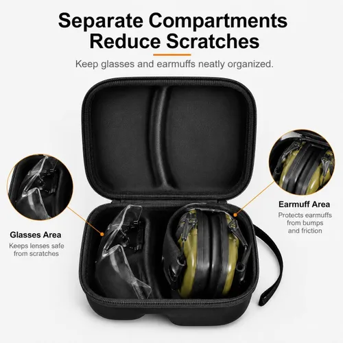 Miniatura 4 de GWCASE Funda compatible con las orejeras electrónicas delgadas de Walker's Razor, soporte de almacenamiento para Howard Leight, para orejeras