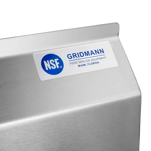 Miniatura 6 de GRIDMANN Fregadero y preparador de cocina comercial de acero inoxidable de 23.5" de ancho, 1 compartimento, certificado NSF, con recipiente de 18" x