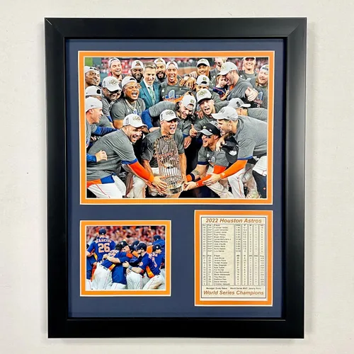 Miniatura 3 de Legends Never Die, Inc. Houston Astros Campeones de la Serie Mundial 2022 Collage de fotos enmarcado de 12 x 15 pulgadas (celebración)