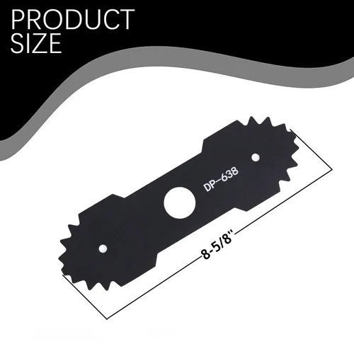 Miniatura 5 de Cuchilla de bordeadora 638006008 con dientes compatible con Ryobi RY13050 RY13050A RY15518 RY40030, 8-5/8 pulgadas de longitud, hoja de orificio