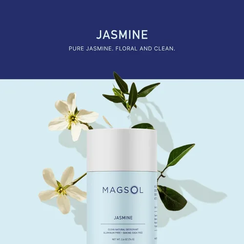 Miniatura 5 de MAGSOL - Desodorante de magnesio para mujeres, sin aluminio, sin bicarbonato de sodio, desodorante natural para pieles sensibles, protección contra