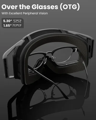 Miniatura 6 de OutdoorMaster Mustang - Gafas de motocross OTG, gafas de motocross, gafas de ATV para hombres, mujeres, adultos y jóvenes