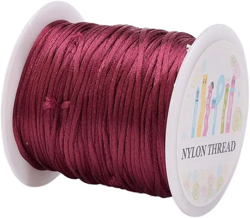 Miniatura 40 de Elecrelive - Cuerda de nailon de 200 yardas para pulseras, 200 yardas, cuerda de nailon para pulseras, 20 colores para collar, pulsera, joyería
