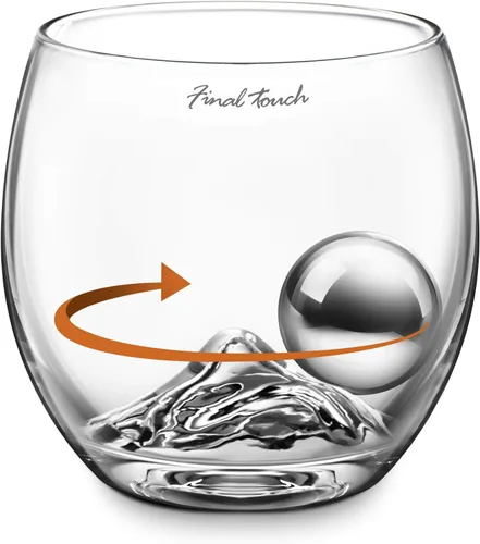 Miniatura 2 de Final Touch On The Rock Glass + bola de acero inoxidable y pinzas (GS349)