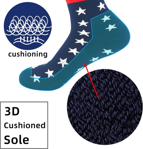 Miniatura 2 de Calcetines altos hasta la rodilla con la bandera americana, patrióticos por encima de la pantorrilla, para béisbol, fútbol, sóftbol y fútbol