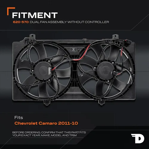 Miniatura 2 de Dorman Conjunto de ventilador de refrigeración del motor 620-570 compatible con modelos seleccionados de Chevrolet