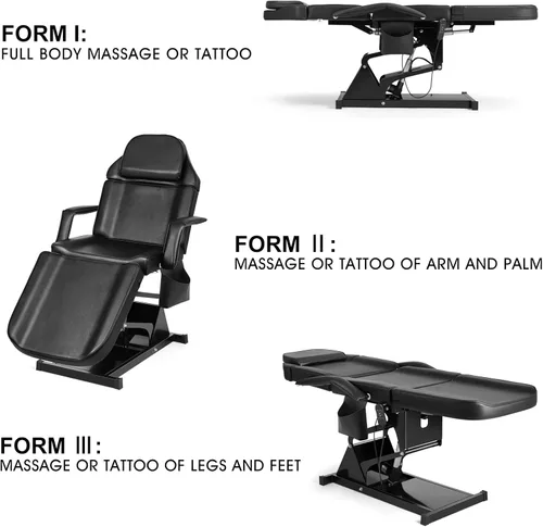 Miniatura 2 de Artist hand Cama facial para mesa de masaje esteticista, cama de belleza, silla estética médica para tatuajes con 3 ajustes eléctricos de motor