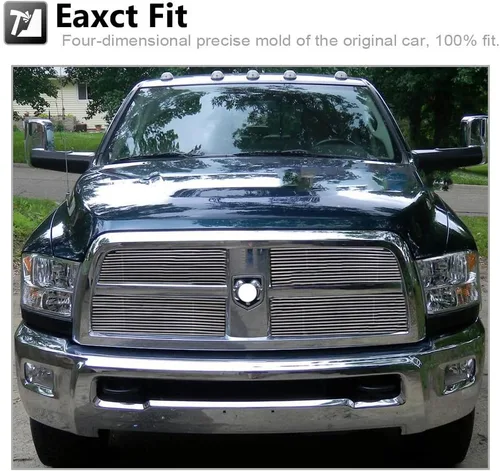 Miniatura 6 de Billet Grille Chrome Grill Insert Combo para Dodge Ram 2500/3500 2010-2012