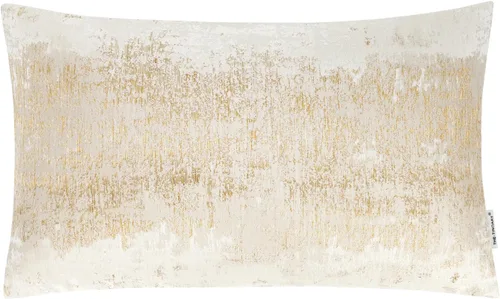 Miniatura 30 de THE-TINOART Fundas de almohada de estilo rústico moderno de 18x18, fundas de almohada decorativas tejidas en jacquard beige y dorado para sofá