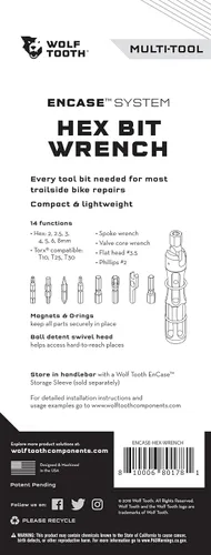Miniatura 4 de Wolf Tooth EnCase System - Llave hexagonal multiherramienta herramientas multifuncionales para bicicleta
