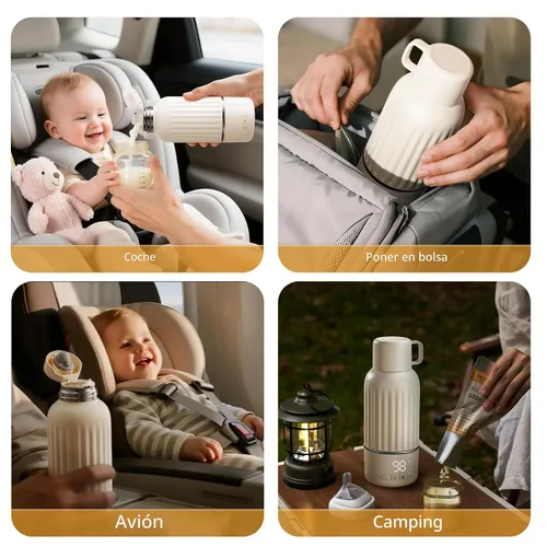 Miniatura 8 de Snow Bear Calentador de biberones portátil para viajes, calentamiento rápido en 2.5 minutos para leche materna, batería de 10200 mAh con pantalla M2