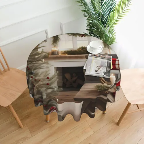 Miniatura 16 de Mantel decorativo redondo Cactus Desert Sunsets: transforma tus mesas de comedor y café con nuestro exuberante acento de lino