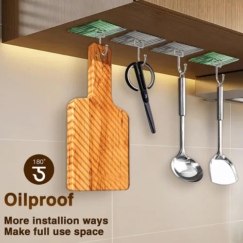 Miniatura 3 de Ganchos adhesivos acrílicos para colgar resistentes de 44 libras (máx.), ganchos para abrigos y toallas, ganchos de pared impermeables y resistentes