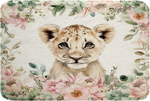 Miniatura 9 de Erosebridal Alfombras Kawaii para gatos y gatitos esponjosas, para dormitorio y niños, alfombra de entrada duradera para interiores, 16 x 24