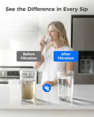 Miniatura 7 de Waterdrop XWF Reemplazo para refrigerador GE® XWF, filtro de agua GE® XWF, WR17X30702, 4 filtros (No XWFE®, sin chip)