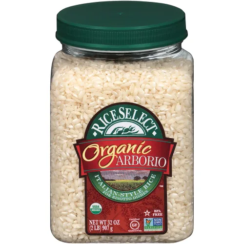 RiceSelect Arroz Arborio orgánico, arroz risotto, sin gluten, sin OMG, 32 onzas (paquete de 4 frascos)