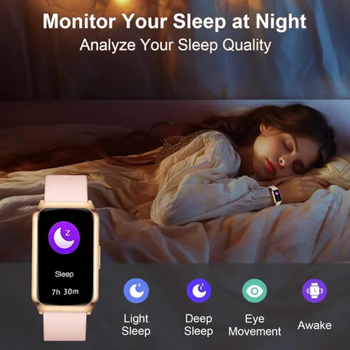 Miniatura 5 de Reloj inteligente, reloj de seguimiento de actividad física de 7 días + batería con frecuencia cardíaca, contador de pasos, calorías, SPO2, monitor