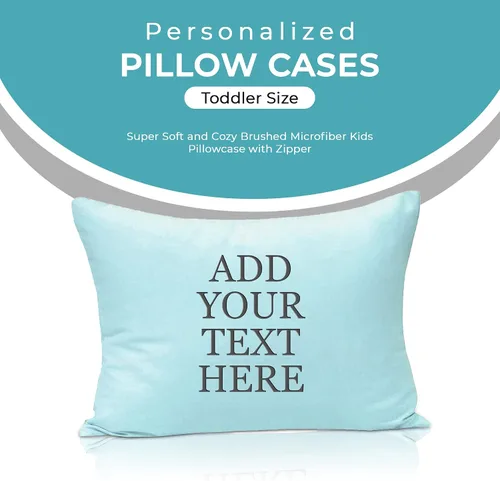 Miniatura 2 de Fundas de almohada personalizadas para niños pequeños de 13 x 18 pulgadas, funda de almohada de microfibra cepillada súper suave y acogedora con Aqua