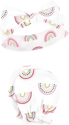 Miniatura 84 de Hudson Baby Conjunto de diadema de algodón y manoplas para rascar para bebé