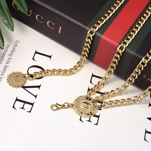 Miniatura 4 de Lamdgbway Multi Layer Waist Chain Metal Belt for Dress for Women