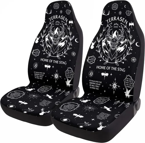 Miniatura 75 de GENANY Horror Nightmare Skellington - 2 fundas de asiento delantero para automóvil, camión, SUV, regalos de Navidad, funda de asiento de cubo