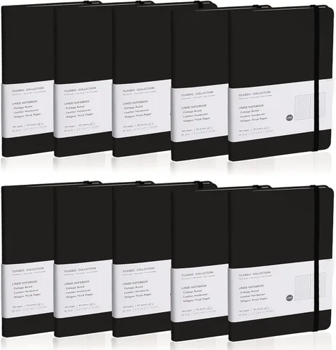 Miniatura 20 de Cuaderno rayado con tapa dura para hombres y mujeres – Cuadernos para escribir, trabajo, escuela, hogar y notas diarias, 160 páginas – Tamaño A5