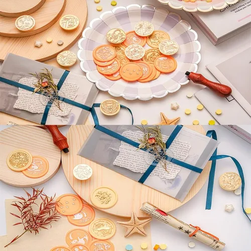 Miniatura 6 de Sello de Cera Personalizado para Sobres, Sello Personalizado para Sobres, Agregar Logo Texto Nombre para Invitaciones de Fiestas de Boda, Decoración
