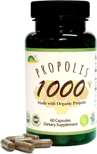 GREENBOW Propóleos 1000mg_NonGMO Hecho con Propóleo Orgánico_60 Cápsulas_CÁPSULAS VEGANAS