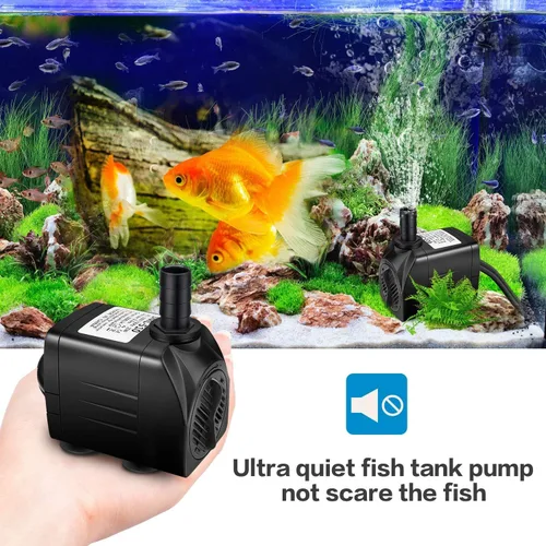 Miniatura 5 de Jhua Bomba de fuente de agua sumergible de 300 GPH (1100 L/H, 21 W), bombas de fuente ultra silenciosas sumergibles para exteriores con cable