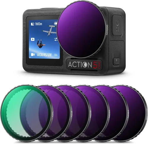 Miniatura 13 de K&F Concept Filtro de difusión negro a presión 1/4 para DJI Osmo Action 5 Pro, filtros de efecto cinematográfico de niebla creativa para DJI Osmo