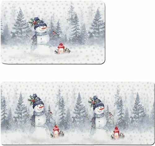 Tapete de baño de muñeco de nieve para bañera, antideslizante, de secado rápido y absorbente, tierra de diatomeas, fregadero, dormitorio, cocina,