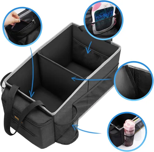 Miniatura 4 de Organizador de asiento de automóvil, organizador de asiento trasero de automóvil con portavasos, organización de almacenamiento para asiento