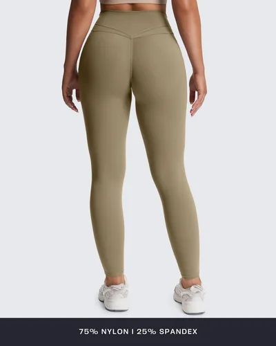 Miniatura 75 de Aoxjox Trinity - Pantalones de yoga de cintura alta con bolsillos para mujer, control de abdomen, cintura cruzada, leggings de entrenamiento suaves