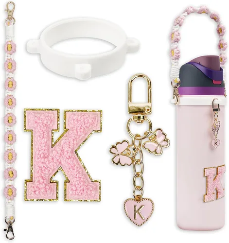 Miniatura 43 de Lindo juego de dijes de letras compatible con botella de agua Owala de 24 oz, 32 oz, 40 oz, Owala Kids, vaso térmico de café Owala, Owala FreeSip