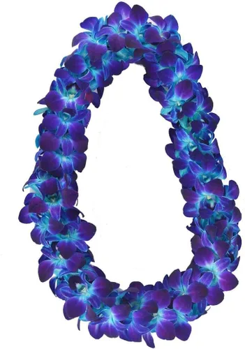 Miniatura 7 de Miami Fresh Orchid Flower OrchidClub USA Sunne Tropical Loose Bloom Head DIY Lei Food Drink Decoración AZUL (100 AZUL REAL)