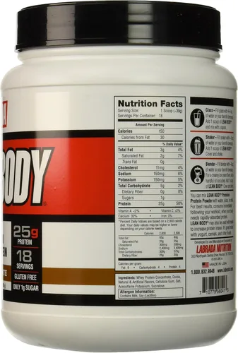 Miniatura 2 de Labrada Nutrition Lean Body Premium Whey Protein en polvo, chocolate, 24 onzas