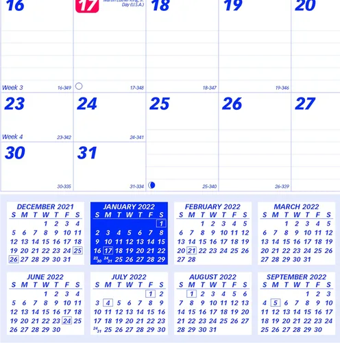 Miniatura 4 de Brownline Calendario mensual de pared 2022, 12 meses, enero a diciembre, encuadernación de doble alambre, 8 x 11 pulgadas (C171101-22)