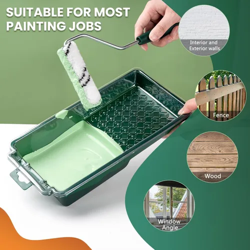 Miniatura 4 de Cubiertas de rodillo de pintura de microfibra CoatPro Twools, paquete de 24 cubiertas de rodillo de pintura de 4 pulgadas (3/8 pulgadas de napa)