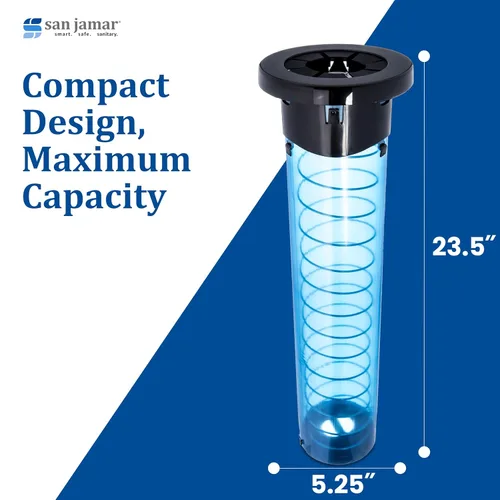 Miniatura 5 de San Jamar Sentry Dispensador de Vasos Empotrado en Mostrador para Vasos de 8-44 Oz con Palanca Ajustable para Restaurantes, Comedores y Comida