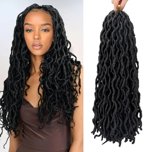 Miniatura 36 de Cabello de ganchillo de 14 pulgadas, 6 paquetes/lote de trenzas de ganchillo suaves gitanas, trenzas onduladas de ganchillo de 3 tonos, rizadas