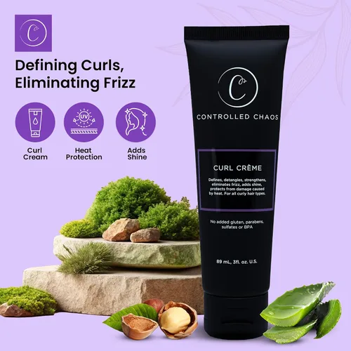 Miniatura 2 de Controlled Chaos, Como se ve en Shark Tank Curl Defining Cream para todo tipo de cabello para añadir suavidad y controlar el rizado, crema
