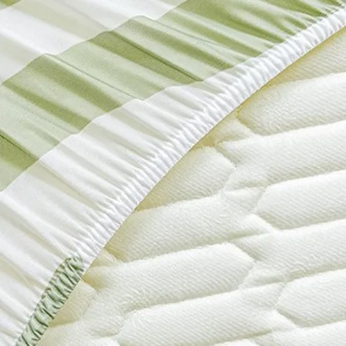 Miniatura 5 de FCLDESHOP Comfort Hotel - Sábana bajera ajustable de bolsillo profundo, juego de sábanas bajeras y fundas de almohada de seda de hielo de látex