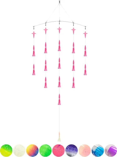 Miniatura 12 de BLUEWING Barra esparcidora de pesca de 18 pulgadas/36 pulgadas con calamares de bulbo de 6 pulgadas/9 pulgadas, pájaros de arrastre de 5.28 pulgadas