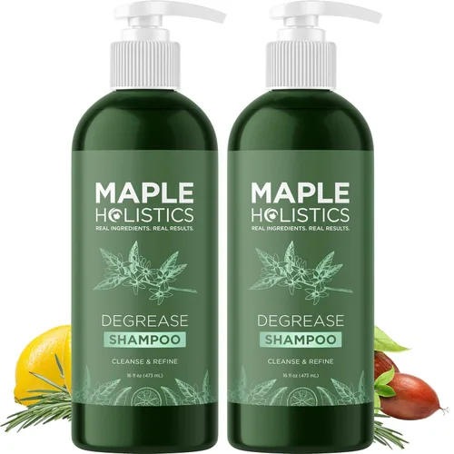 Champú aclarante para cabello graso y cuero cabelludo - Champú de limpieza profunda que elimina la acumulación con aceite de romero - Champú que