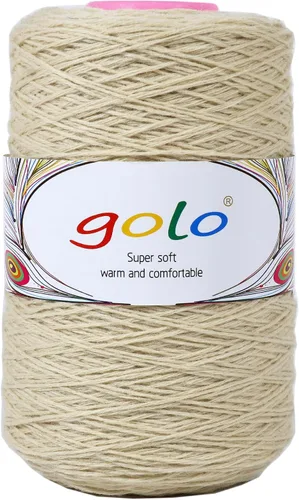 Miniatura 10 de golo Hilo de cono de lana para tejer 8.8oz 400yd 100% hilo de lana para tejer a mano 401-Blanco