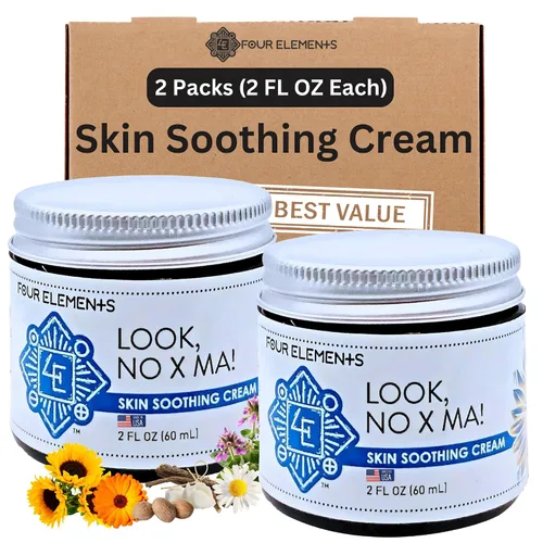 Miniatura 9 de Look NO X MA Crema calmante para la piel, 2 onzas, 100% orgánica, infusión de caléndula y manzanilla, crema hidratante para cuerpo y cara, hecha a