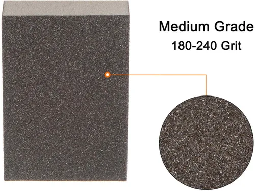 Miniatura 5 de HARFINGTON Bloques de esponja de lijado de grano medio, bloque de lijado de espuma de grano 180-240 para pulir la cocina, paneles de yeso de madera